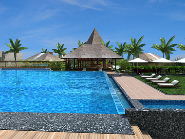 Tropical resort, Philippines