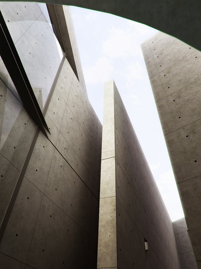 By using the architecture of Japanese architect Tadao Ando, Hope you'll like it