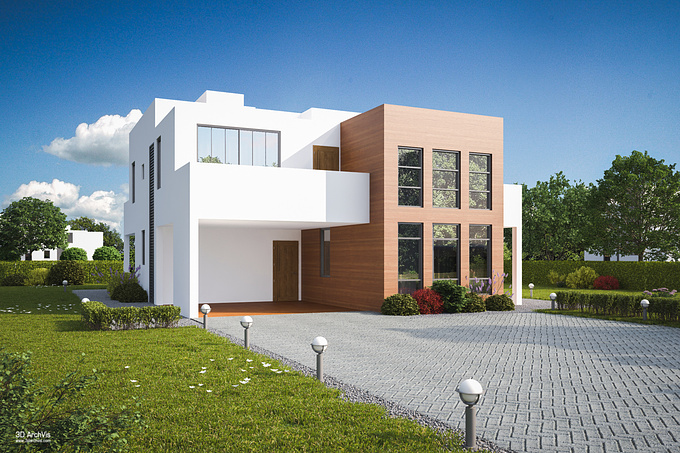 http://www.3darchvis.com
Landscaping was a key element in this render.
Building design as per client.