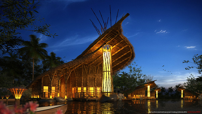 mooi design indonesia
villa with all bamboo structure...