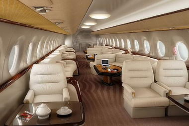 corporate jet interior