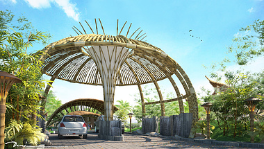 bamboo villa gate.malang indonesia