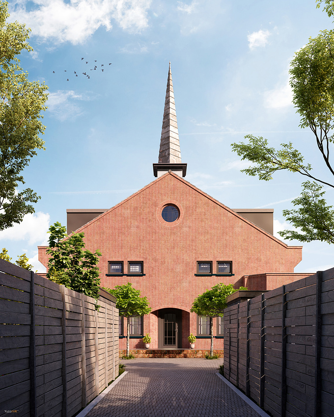 ten houses in a former church in Amsterdam The Netherlands