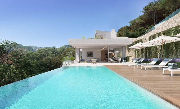 Berga & Gonzalez - http://renderingofarchitecture.com/video-luxury-villa-sonvida
of a new villa in Majorca, Spain
