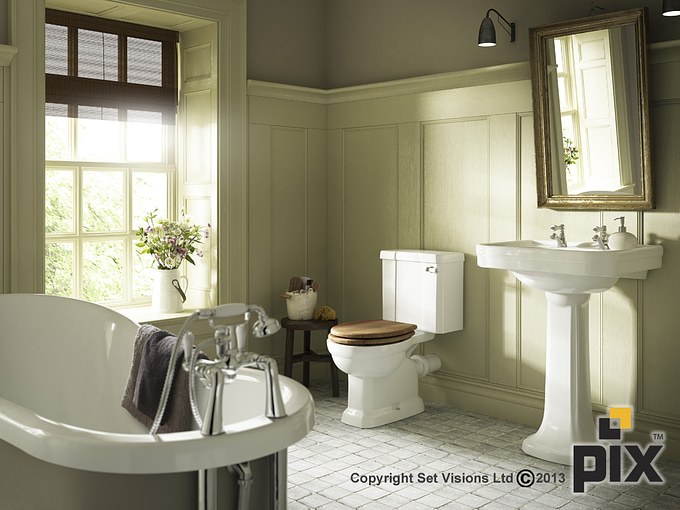 http://www.setvisionspix.co.uk/
This CGI photography Bathroom image was designed and produced by our in house team of CG artists, illustrators and photographers our aim was to produce true photo-realistic illustrations of  the products in CG room sets.