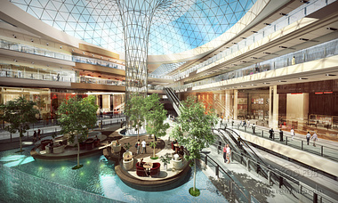 Luwan shopping mall interior rendering
