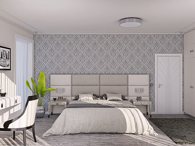 Residence House Bedroom 3D Visaulisation