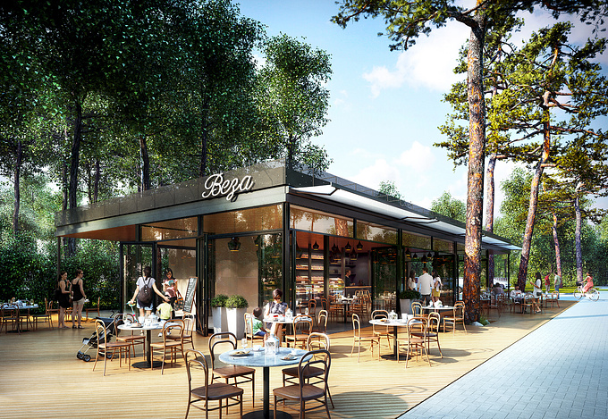  - http://
Park Cafe in Warsaw
project: OPEN Architekci

Soft: SketchUp+Vray+Photoshop