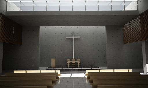 Modern Church Interior View