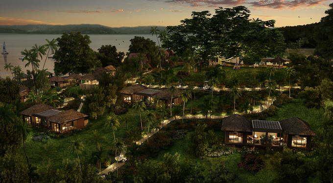 Vika - http://www.VikaSolutions.com
We developed this Render for a resort in Panama, using 3D max and Photoshop.