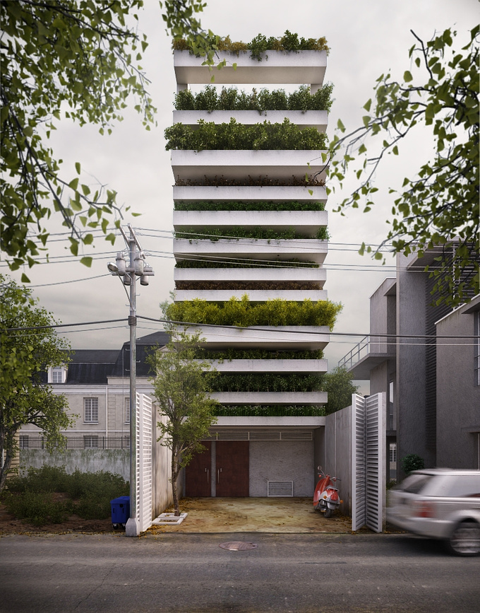 Stacking Green: Let it Rain
Architects: Vo Trong Nghia, Daisuke Sanuki, Shunri Nishizawa (Vo Trong Nghia Co., ltd.)
Location: Saigon, Vietnam