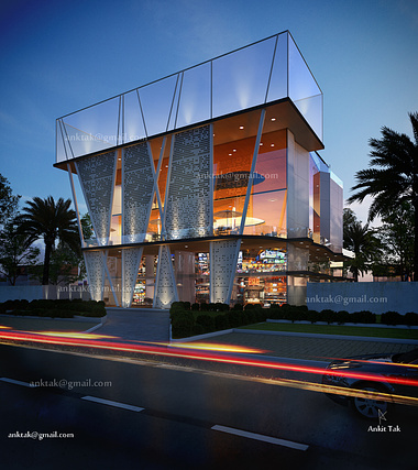 Commercial Building Render,Qatar