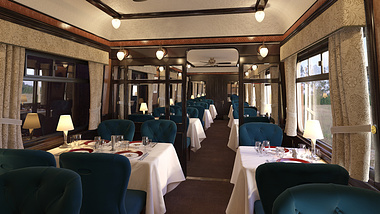 Architectural Visualisation Dining Car