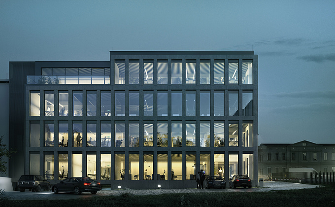 Visualization of office building in Katowice, Poland.
Client: 2H+ Architekci
