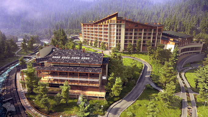 Ginko Visuals - http://www.ginkovis.com
Recreation and Hotel Complex in Carpathians