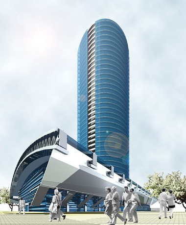 Torre residencial y comercial