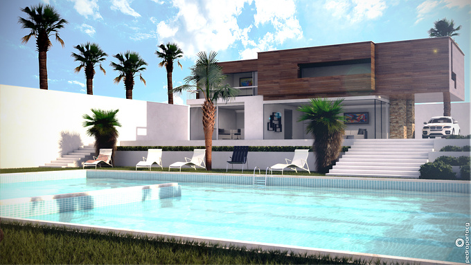http://www.pedroportocg.com
This was a work I did while for myself to improve my skills. It is a vacation house that I did in 3ds Max 2012 + V-Ray as did some post production in After Effects and Photoshop.

Hope you like it!