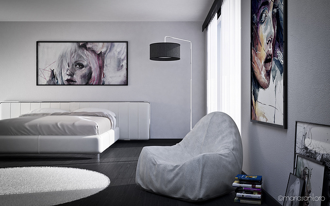 white interior's
3ds Max + Vray 2.0 + Photoshop
Agnes Cecile's paintings