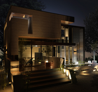 night render house
