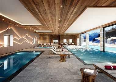 3D Hotel Pool visualization