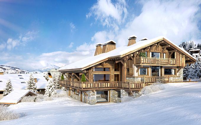 3D render of a Chalet using 3dsmax + Corona Renderer
Hope you like it