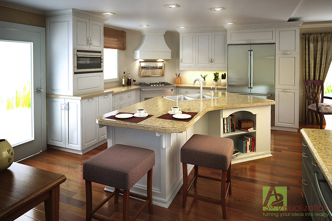 a2 visualization - http://www.a2viz.com
american  kitchen style.