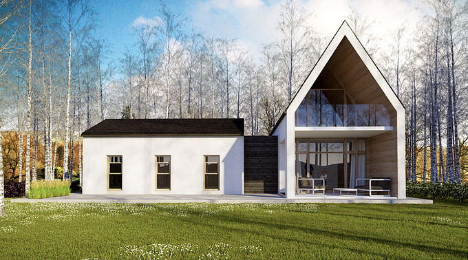 3D Architectural Visualization-Forest  - Exterior View