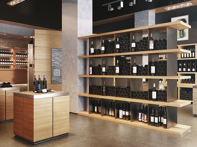 http://www.viarde.com/
A commercial project which was tasked to design and visualize the wine store. The main goal of the project was to demonstrate the products of wood in nonresidential space. We have decided to dilute the modern style and and add a touch of vintage by means of posters, metal, bar stools and the brick walls.
Please, like us on https://www.facebook.com/Viardeteam if you like our projects.