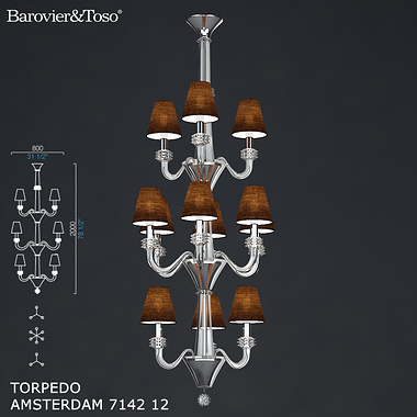 Barovier and Toso Torpedo Amsterdam chandelier