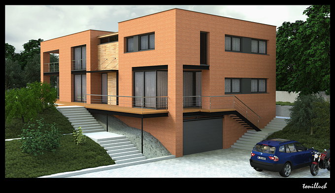 Family house in Sant Cugat del Valles in Spain.
Made with Blender 2.68, Thea Render 1.2 and Photoshop CS2