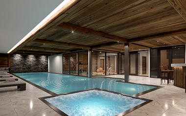 3D Luxurious Chalet Pool