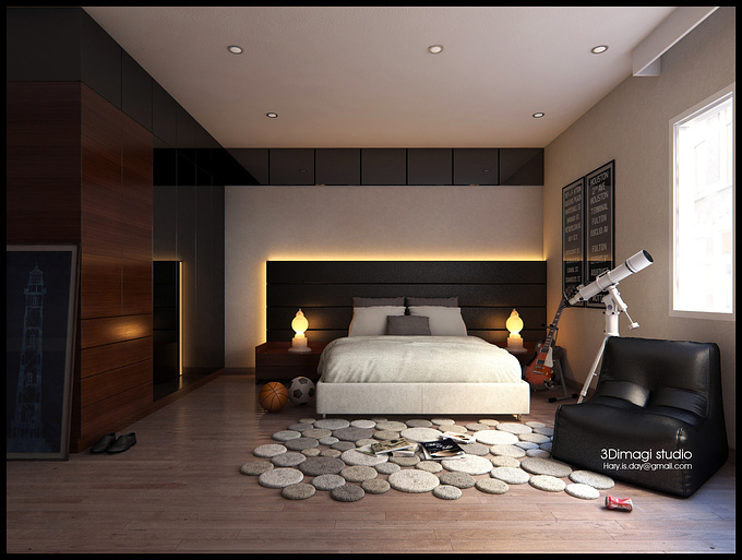 3Dimagi Studio
hi, this is my lastest interior project. boy room with masculine tone ^^....