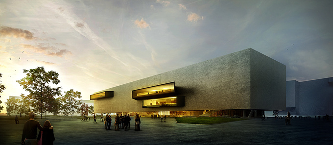 http://www.sergiomereces.com
3D Visualizations for this library architectural project.