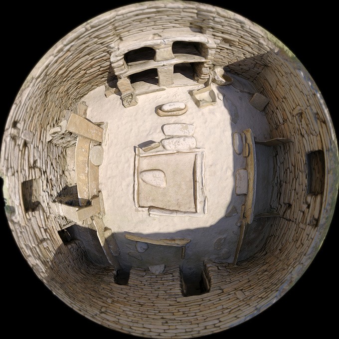 Pixogram - http://www.pixogram.co.uk
Created through photogrammetry, some Mudbox and retopologised in 3DS Max, the model is part of an interactive and immersive dome film hence the 180 x 180 fisheye image.
