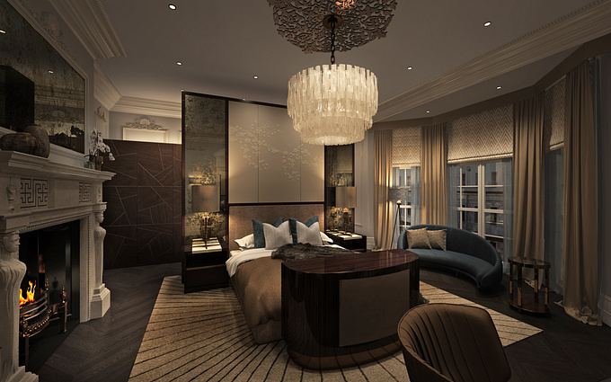 Evening shot for a bedroom refit for an interior design company.
