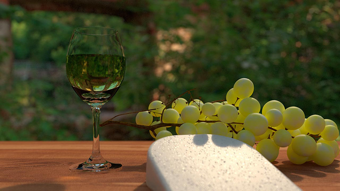 freelancer - http://engenho3d.blogspot.com
 freelancer
 
 
 MAX2011, Vray

 

Hi guys.
I found a picture on a magazine and I tried to make something similar. I used SSS2 for the grapes and cheese. Hope you like it. C&C are very welcome. Thanks for watching.
