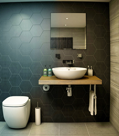 Bathroom render in Lightwave 2015.