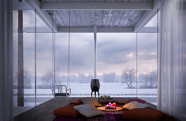 Dutch Landscapes - Winter Cabin