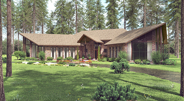 Exterior in the pines