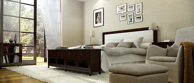 3D Architectural Visualization - Master Bedroom