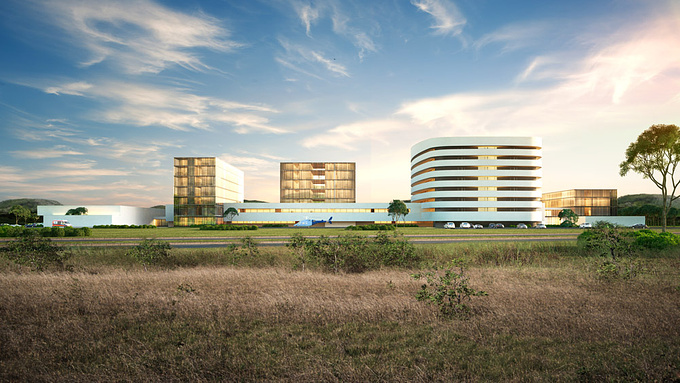 ARchitectural rendering - Berga&Gonzalez - http://renderingofarchitecture.com/architectural-rendering-hospital-panama
Architectural rendering for the proposal of an architectural contest for a new hospital in Panama 

Further info please visit 