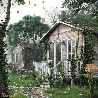 Bungalow in forest