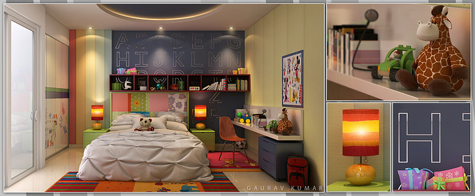 GauRav3d - http://www.coroflot.com/gaurav3d
kidsRoom View :-3D MAX+VRAY+PS
Comments are welcome!
Hope you like it.
Greetings.!!
