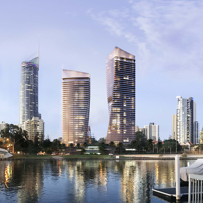 Finally we can publish this visual we did a few years ago! 
It's for the River Terrace project in Australia.

http://renderingofarchitecture.com/rendering-river-terrace-tower