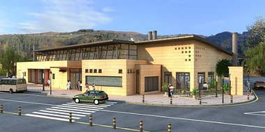 Mieres Bus Station exterior day view