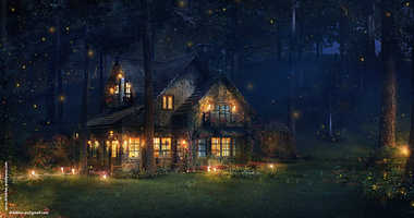 The FireFly Cottage - Night Vray Case study.