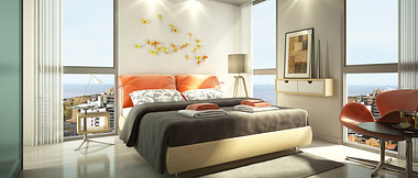 3D Architectural Visualization - Hotel Room