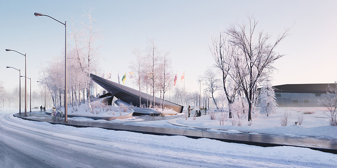Ottawa Holocaust Memorial I rendered in 2014 during my time at Neoscape. The winter image recently won an ASAI Award of Architectual Excellence. The memorial was designed by SWA. Unfortunately they did not win the competition - though I believe they had a beautiful design.