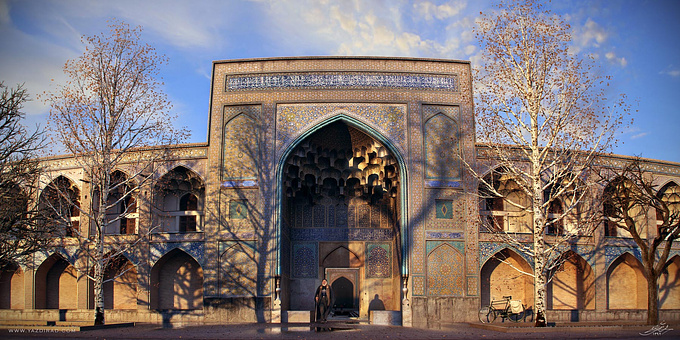 Nour - http://www.yazdirad.com/En.html
Salam. Chaharbagh school, a historical school which is located in Esfahan. Using 3ds Max & V-Ray.







