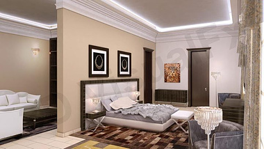 3D rendering of Italian Bedroom